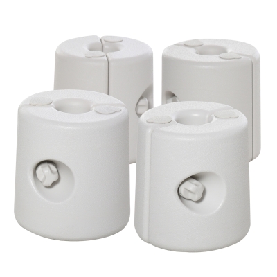 Outsunny 4pc Canopy Tent Weight Clip Fill Gazebo Feet White