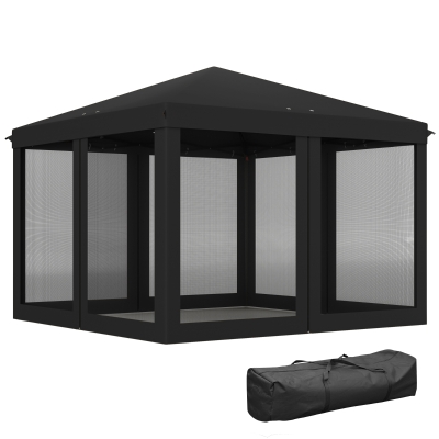 Pop Up Canopy 295cm x 295cm x 260cm Black