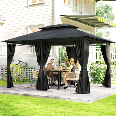 Gazebo 3L x 4W x 2.8Hm Black