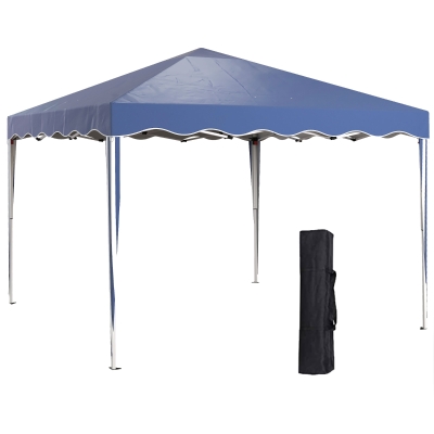 Outsunny Adjustable Height Pop-Up Gazebo 3x3m Blue