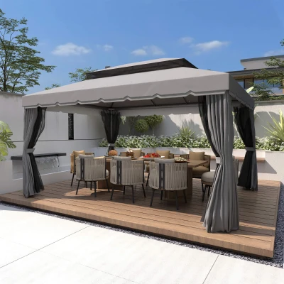 Gazebo 390cm x 290cm x 270cm Dark Grey