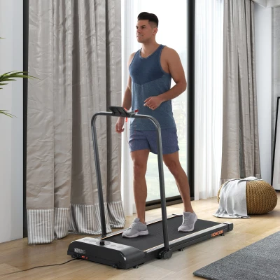 HOMCOM Foldable Walking Treadmill LED Home/Office Orange