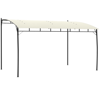 Pergola Gazebo 400L x 296W x 200/262Hcm Cream