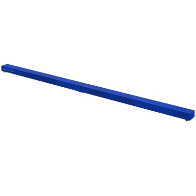 SPORTNOW Poutre Gymnastique Pliable 240cm Velours Bleu Antidérapante