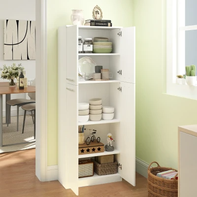 HOMCOM Mobile dispensa 59cm x 31cm x 155cm Bianco
