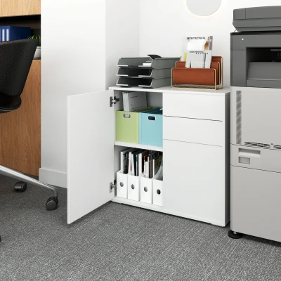 HOMCOM Armadietto 79cm x 36cm x 74cm Bianco