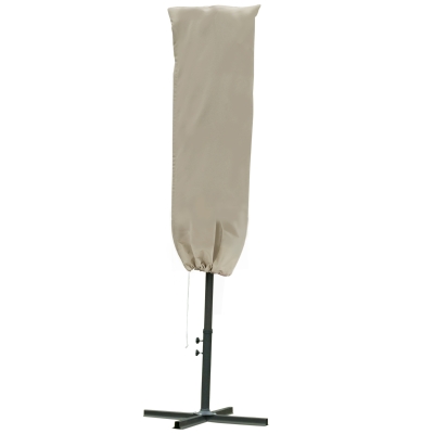 Outsunny Cantilever Umbrella Cover with Rod Khaki