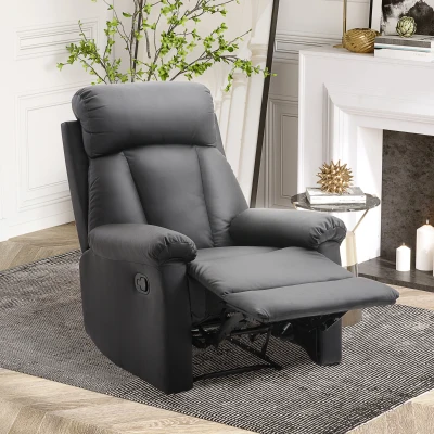 HOMCOM Poltrona reclinabile 80cm x 97cm x 107cm Nero