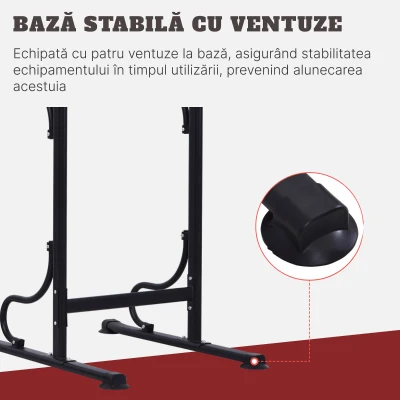 HOMCOM bara tractiune, inaltime reglabila, 98x84x171-219cm(m-6)
