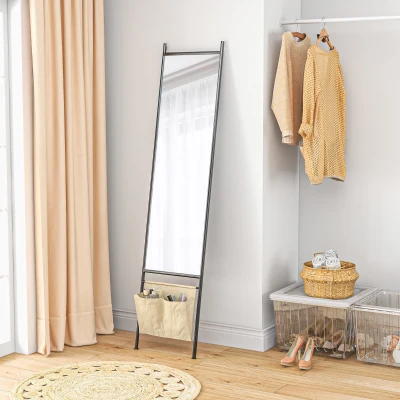 HOMCOM Miroir Pleine Longueur Noir 56x190cm