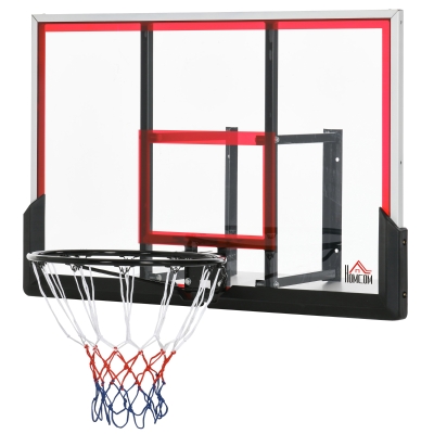 HOMCOM Wandmontierter Basketballkorb mit speziellem Korb - 102 x 76 x 110 cm - Innen- und Außenbereich