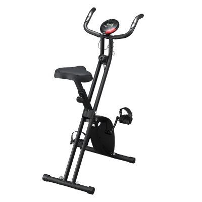 HOMCOM Professioneller Heimtrainer mit verstellbarem Widerstand und Höhe, aus Stahl und PP, 41x86x112 cm, Schwarz