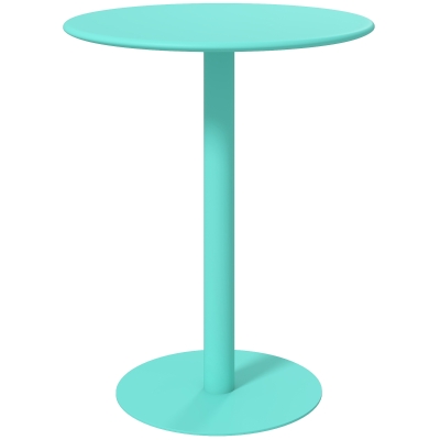 HOMCOM Table Ronde Ø60cm Moderne Acier Vert Intérieur/Extérieur