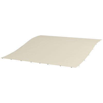 Outsunny Pavillonabdeckung für Gartenpavillon 3x3 m aus Polyester mit 16 Entwässerungslöchern, 297x297 cm, Beige