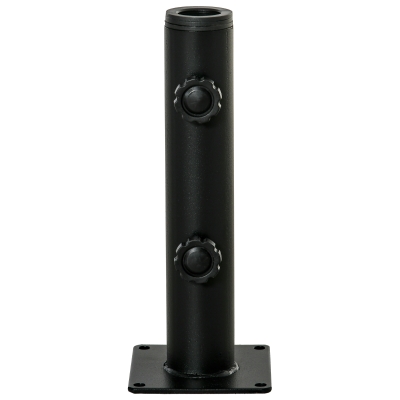 Outsunny Sonnenschirmständer, verstellbarer Metallständer für Ø 34, 38 und 48 mm Mast, Schwarz