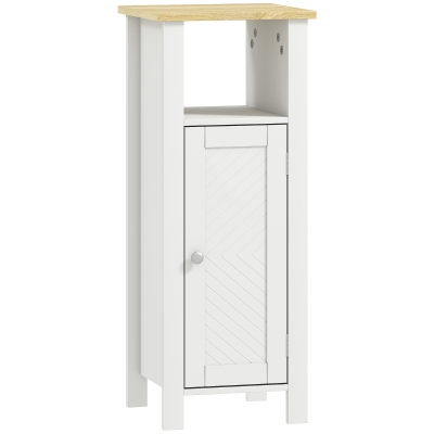 kleankin Slim Bathroom Storage Cabinet White 32x30x80cm