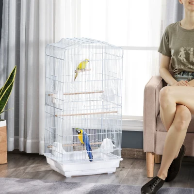 Bird Cage 46.5L x 35.5W x 92Hcm White