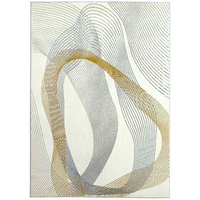 HOMCOM Modern Washable Rug 170x120cm Cream White