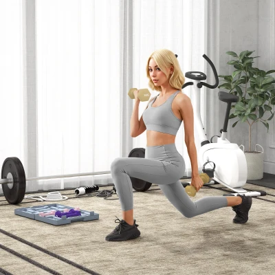 SPORTNOW Hantelset, 6er Set Hanteln mit Gewichten, Kurzhantelset aus Stahl, 1kg, 2kg, 3kg