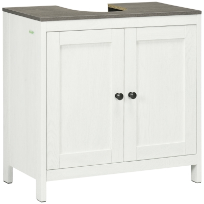 Kleankin Modern Bathroom Sink Cabinet Antique White