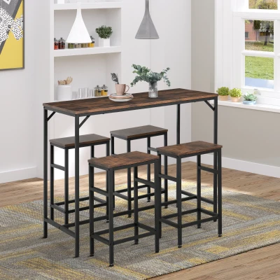 HOMCOM statafel set hoge tafel