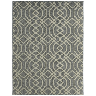 HOMCOM Indoor Outdoor Geometric Rug Grey 230x160cm