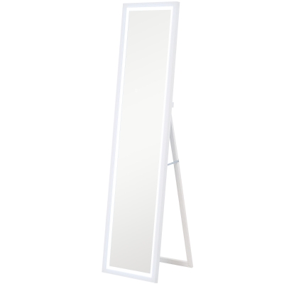 HOMCOM Miroir Pleine Longueur LED 3 Couleurs 40x160cm Blanc