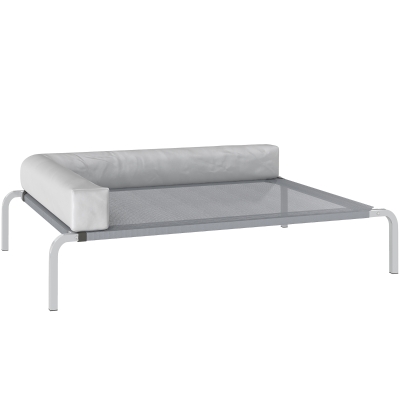 Pat Ridicat cu Pernă Detasabilă, Plasa Ventilată, Talie Medie, Gri Deschis