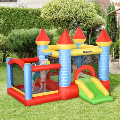 Outsunny Kids Bounce Castle Inflatable Slide 3x2.75m