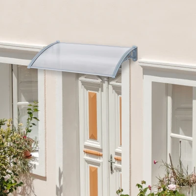 Outsunny Pensilina da Esterno in Plastica 140x70x21 cm Grigia