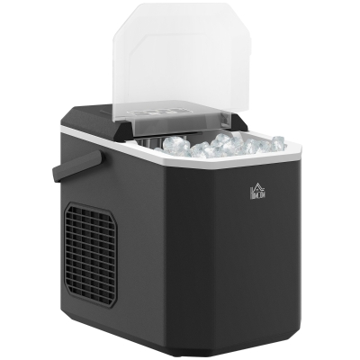 HOMCOM Machine à Glaçons Noir 9 Glaçons en 6 Min avec Panier