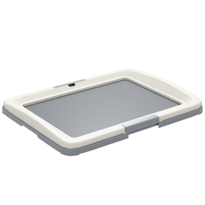 PawHut Tabuleiro para Resguardos de Cães Sanita para Cães com Bandeja para Treino em Exterior e Interior 63x48,5x6 cm Cinza