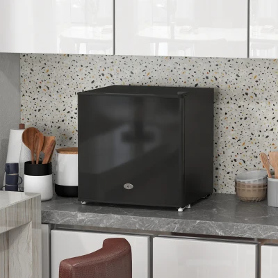 HOMCOM Mini-Gefrierschrank 35 L Gefrierbox elektrisch freistehend 45 W Mini Gefriertruhe 47 x 44,2 x 48,8 cm Schwarz