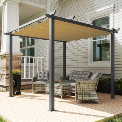 Pergola 297L x 297W x 237Hcm Khaki