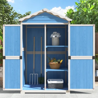 Capanno da giardino in legno, Blu