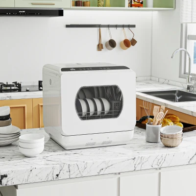 HOMCOM Multi-Program 6L Tabletop Dishwasher