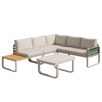 Set da giardino da 4-5 posti, Albicocca