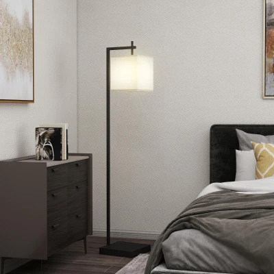 HOMCOM Lampada da Terra Regolabile a 10 Luminosità e Telecomando