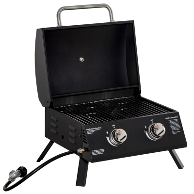 Outsunny Barbecue a gas 55cm x 46.5cm x 41cm Nero