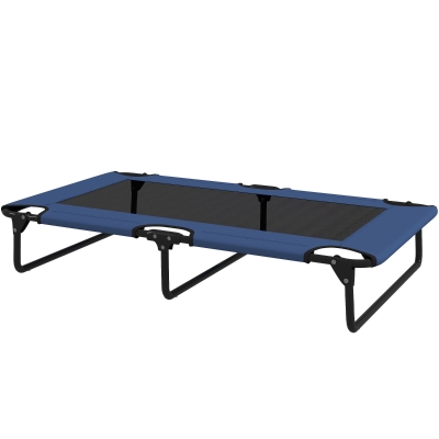 PawHut Lit Surélevé Pliable pour Chiens 107x61x20cm Bleu