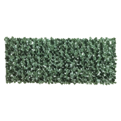 Outsunny Seto Artificial Ocultación Jardín en Rollo 2,4x1 m Valla de Privacidad de Hiedra Artificial para Balcón Exterior
