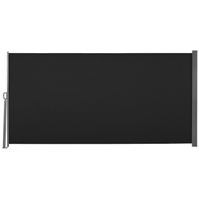 Outsunny Store Rétractable 3x1,6m Métal Polyester Noir Anti-UV
