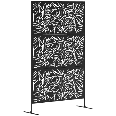 Outdoor Privacy Screen 122W x 45D x 198H cm Black