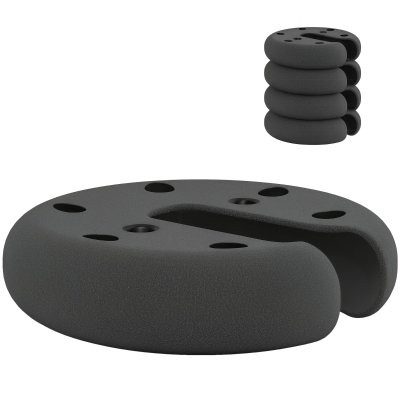 Outsunny Poids Lestage Tonnelle 4pc Polyéthylène Noir