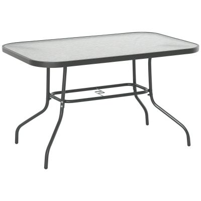 Outsunny Tavolo da giardino 120cm x 80cm x 70cm Grigio carbone