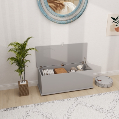 HOMCOM Baule contenitore 100x40x40cm Gris