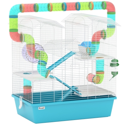 hamster cage 58L x 36W x 65Hcm Sky Blue