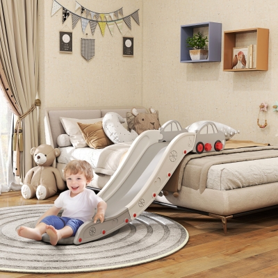 AIYAPLAY Kids Slide for Bed or Sofa, Easy Assembly, Grey