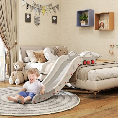 AIYAPLAY Kids Slide for Bed or Sofa, Easy Assembly, Grey