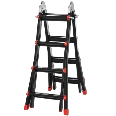 HOMCOM 4M Aluminium Telescopic Ladder Multi-Purpose Non-Slip